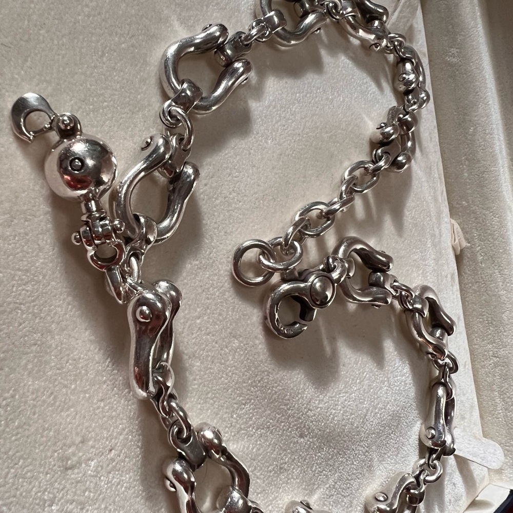 Tiffany’s mens shackles necklace.925 sterling silver heavy - Picture 6 of 12